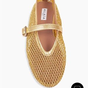 NIB Alaia Gold Mesh Mary Janes size 41